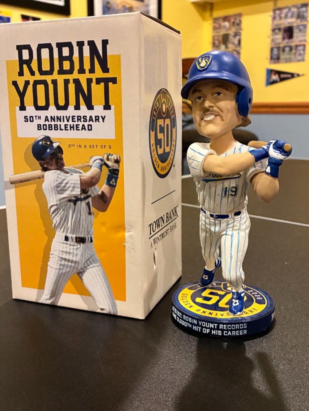 Robin Yount Milwaukee Brewer 50th Anniversary Bobble Head